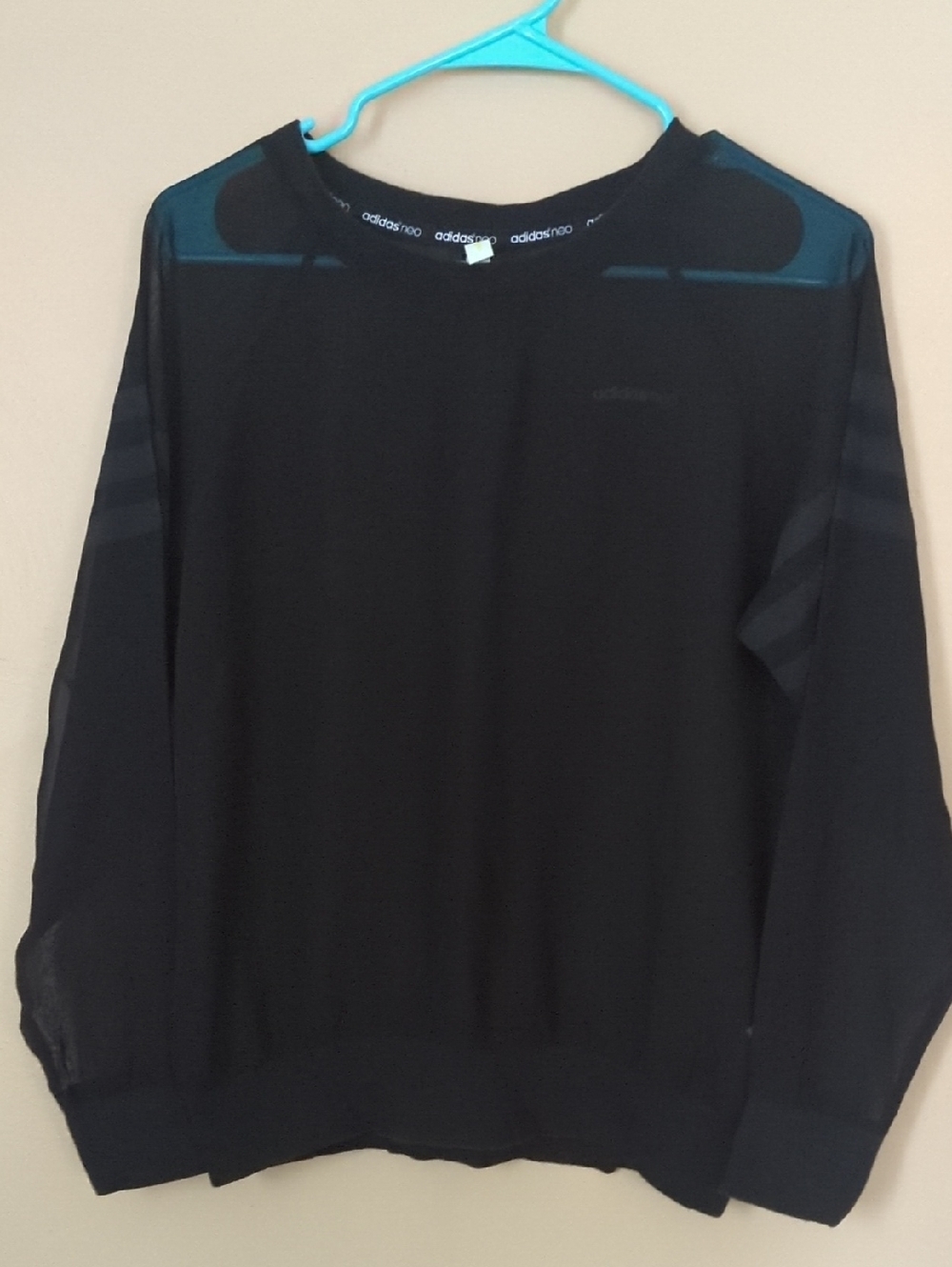 adidas Black Crewneck Women’s Sheer Sweater